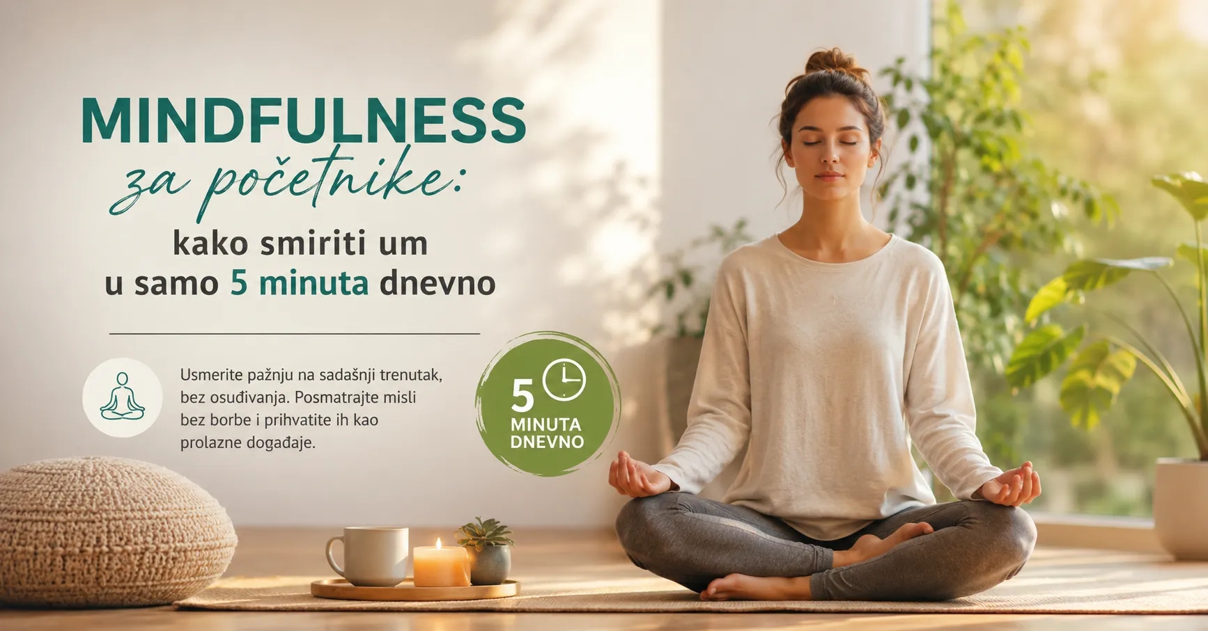 Mindfulness za početnike: kako smiriti um u samo 5 minuta dnevno